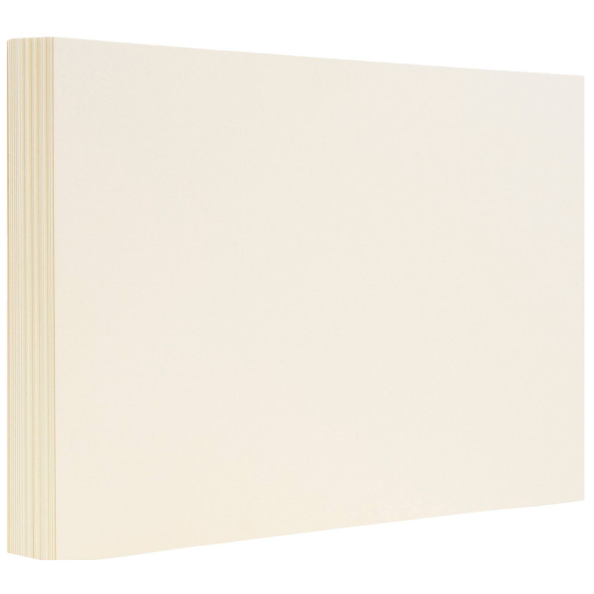 JAM Paper 5" x 6" Ivory Blank Flat Note Cards